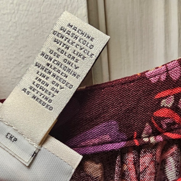 St. John's Bay Womens Long Sleeve Paisley A-Line Dress size L - Picture 5 of 7